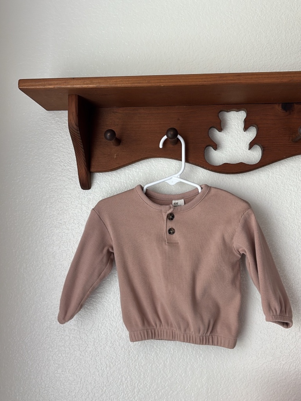 H & M Beige Long Sleeve - 6-9 Months